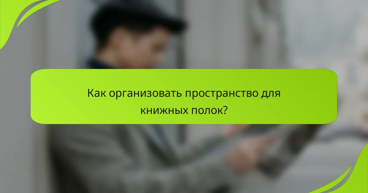 Как организовать пространство для книжных полок?