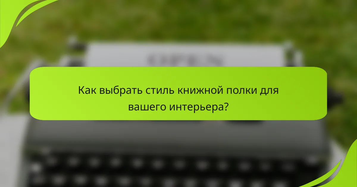 Как выбрать стиль книжной полки для вашего интерьера?