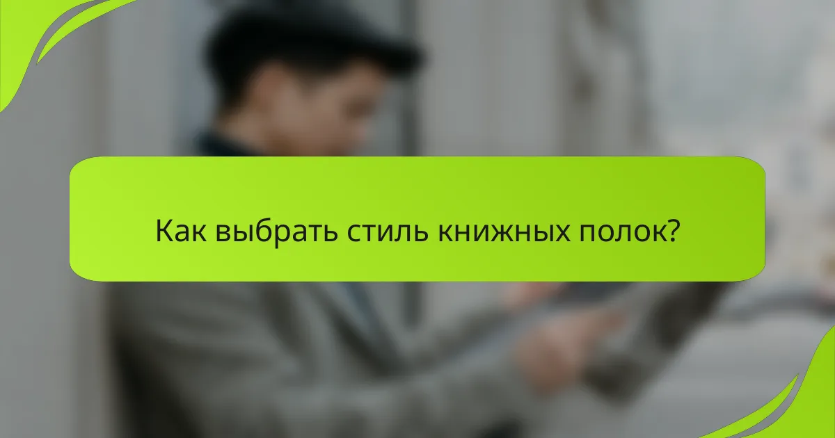 Как выбрать стиль книжных полок?