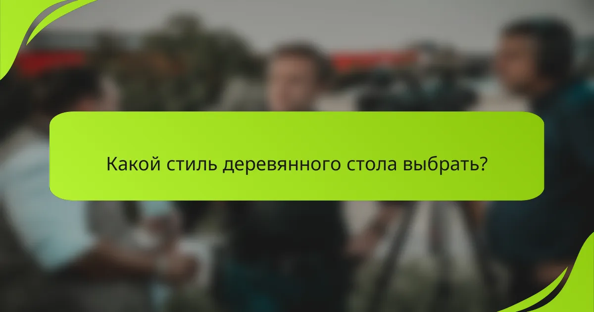 Какой стиль деревянного стола выбрать?