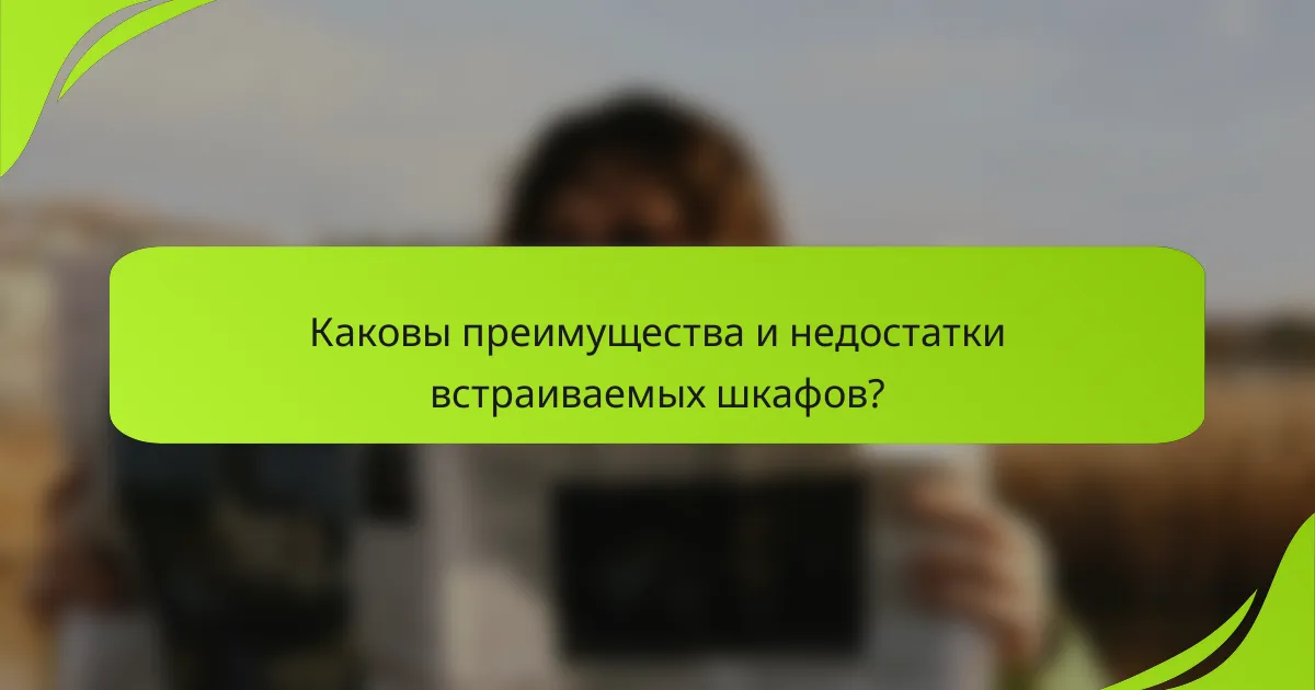 Каковы преимущества и недостатки встраиваемых шкафов?
